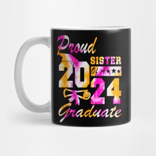 Tie Dye Proud sister of a 2024 Graduate Class of 2024 Senior Mug